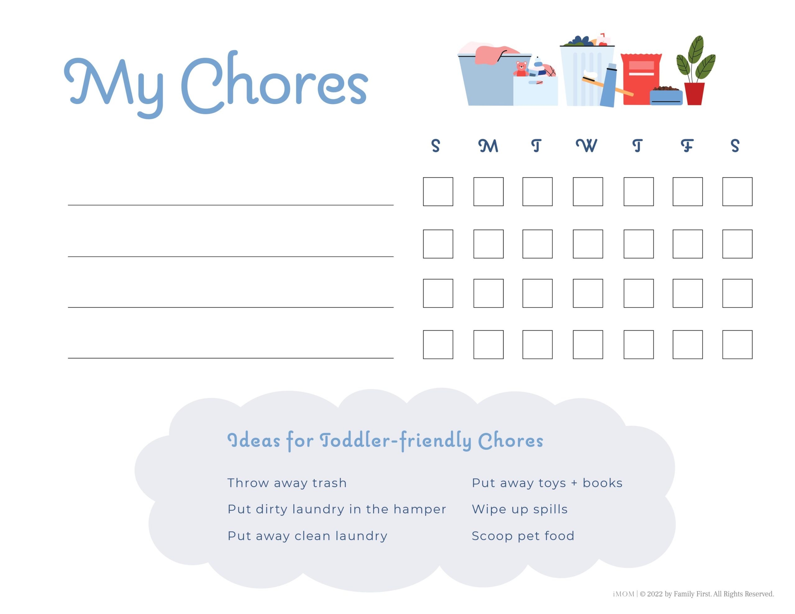 Printable Chore Chart Sincerely Sara D Home Decor DIY Projects