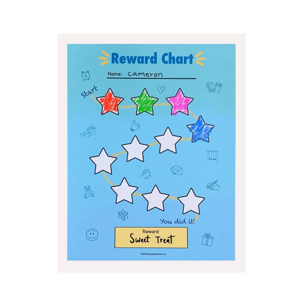Reward Chart For Kids Free Printable Template Mosh