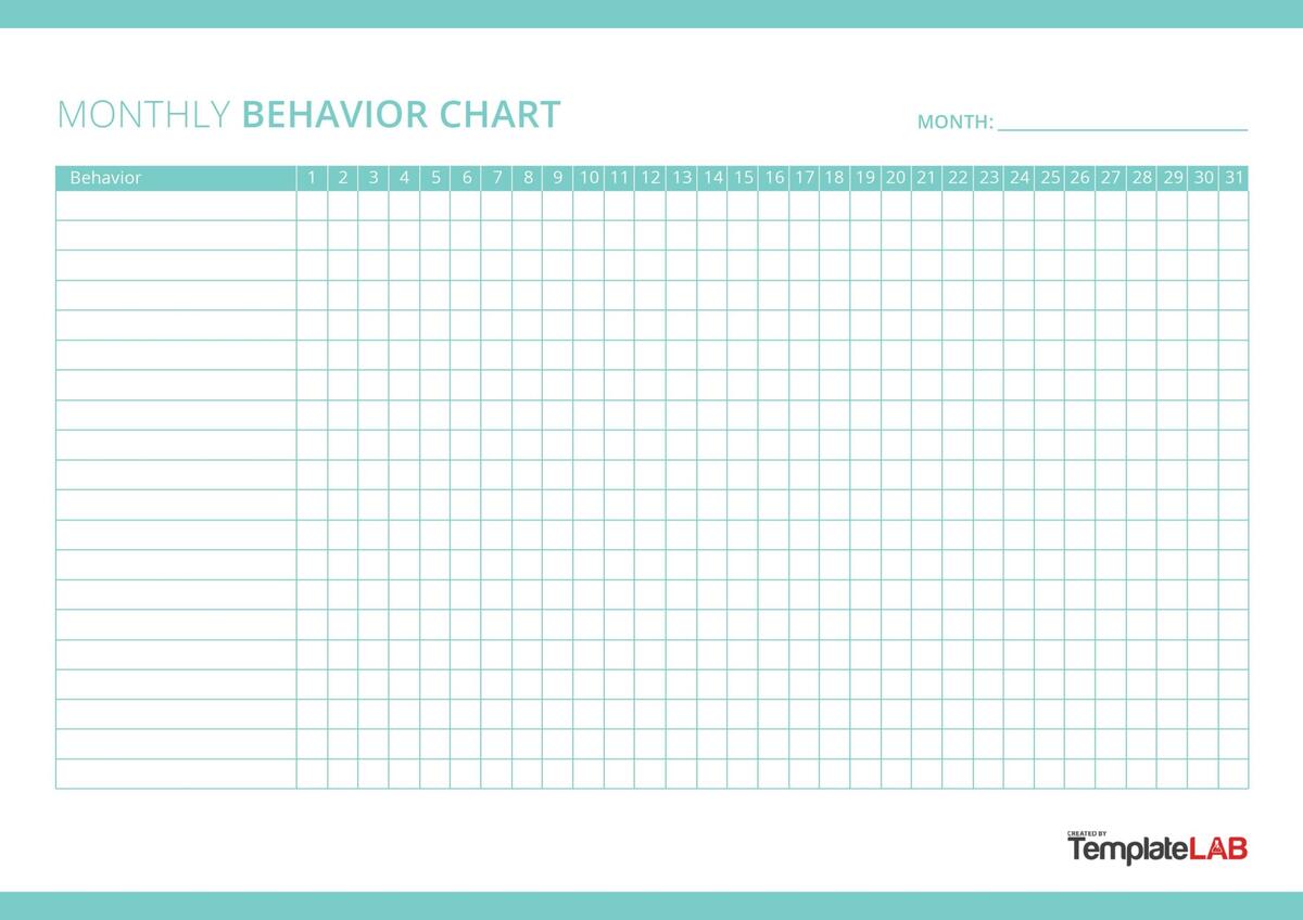 19 Printable Behavior Chart Templates for Kids TemplateLab