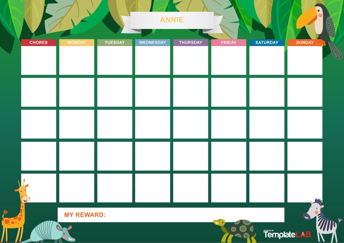 Free Printable Customizable Reward Chart Poster Templates Canva