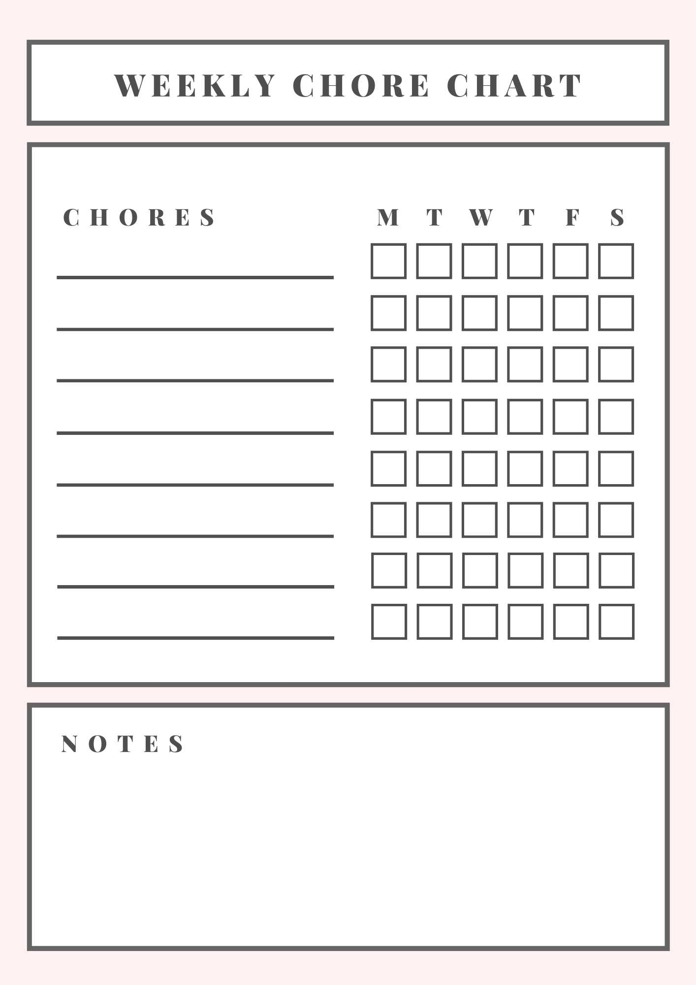 25 Free Printable Chore Charts For Kids 2025