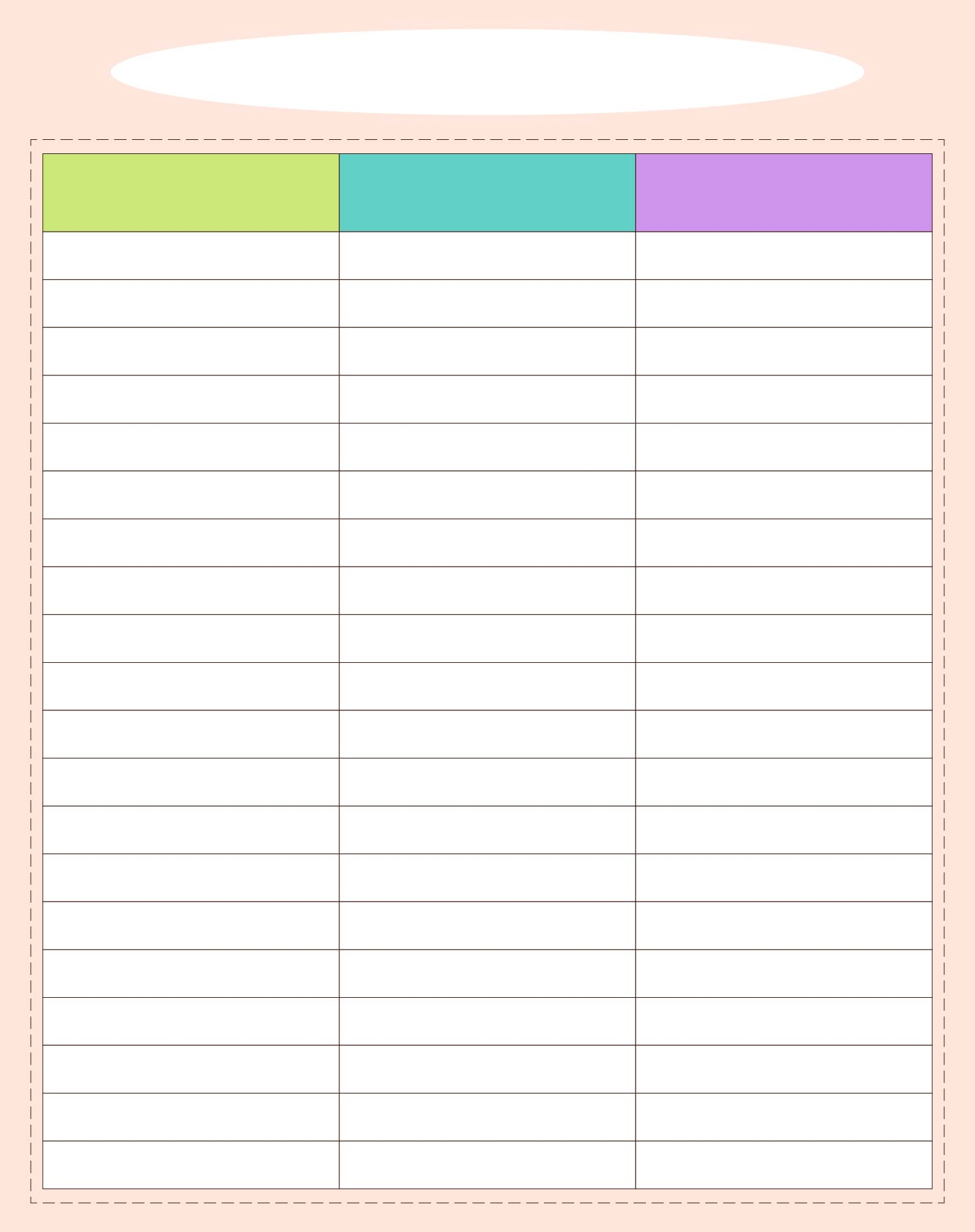 3 Column Chart Templates 10 Free PDF Printables Printablee