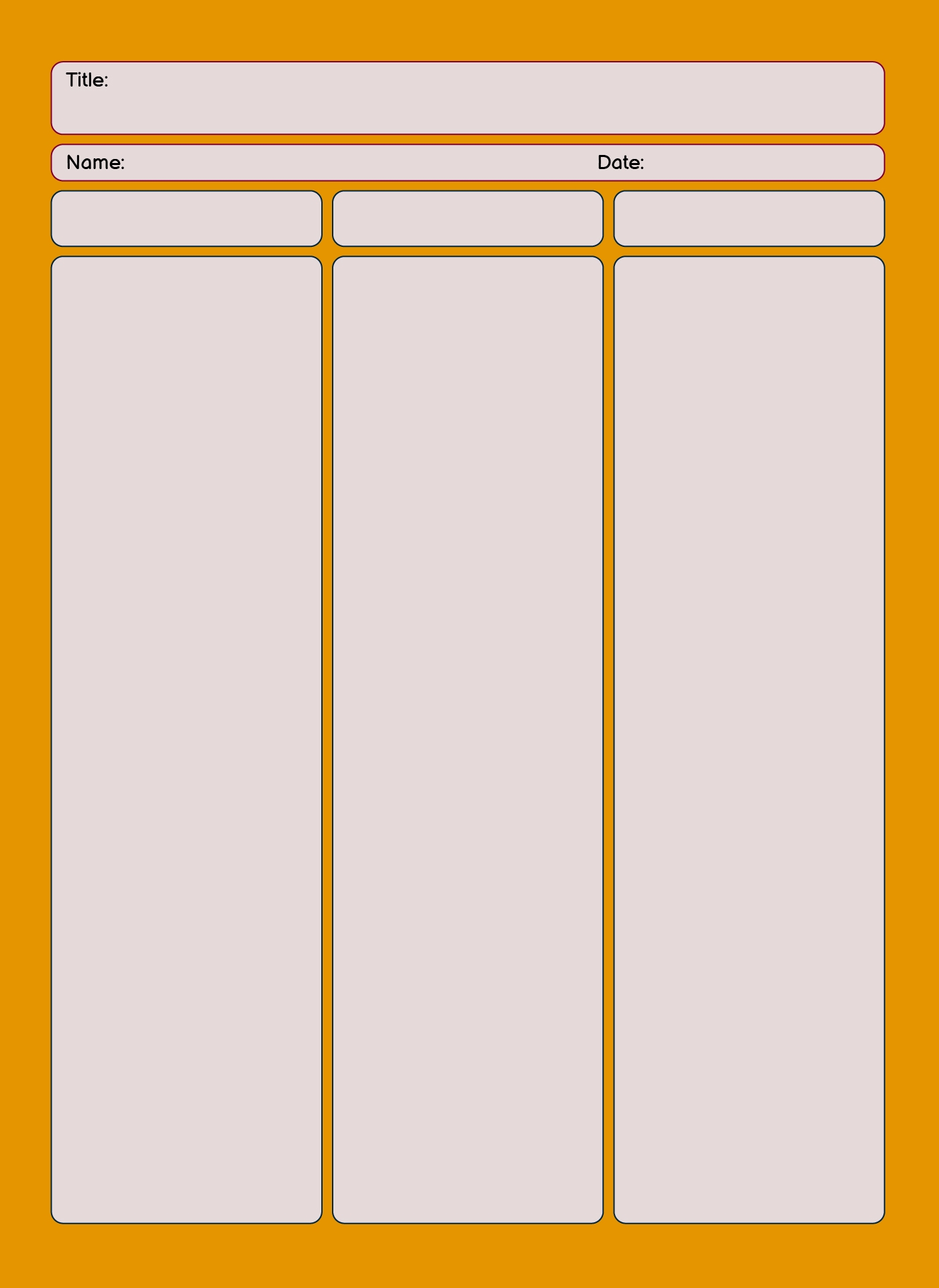 3 Column Chart Templates 10 Free PDF Printables Printablee