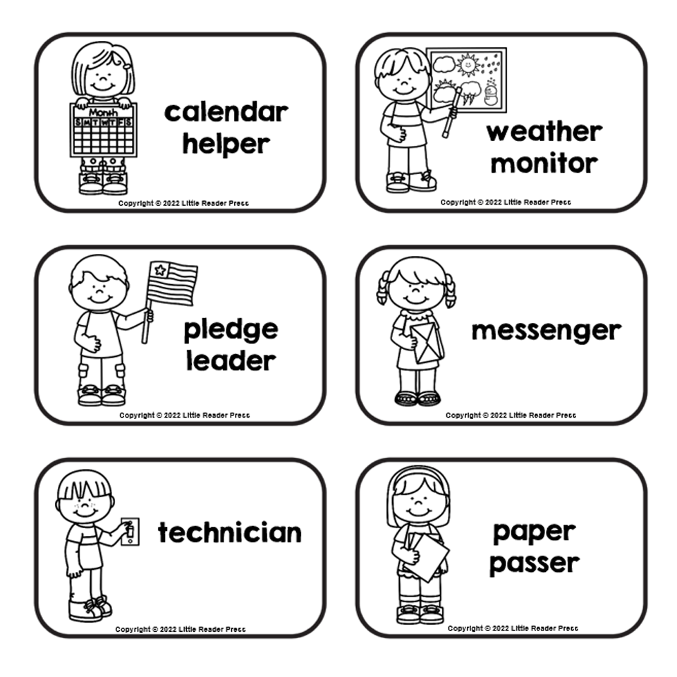 32 Classroom Jobs B W Flash Cards Made By Teachers