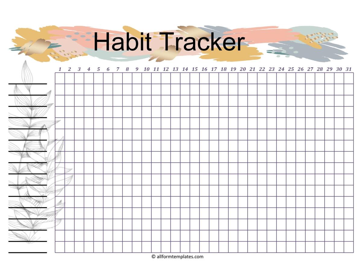 39 Free Habit Tracker Templates Daily Weekly Monthly TemplateLab