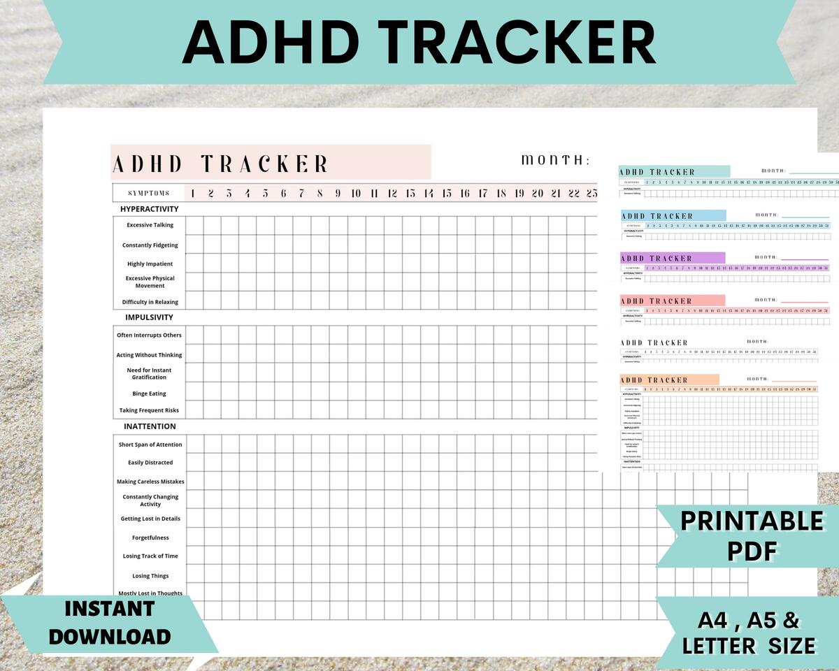 Adhd Planner Adhd To Do List Symptom Tracker Adhd Printable Adhd Tracker Adhd Chart Adhd Journal Adult ADHD Medication Tracker Etsy