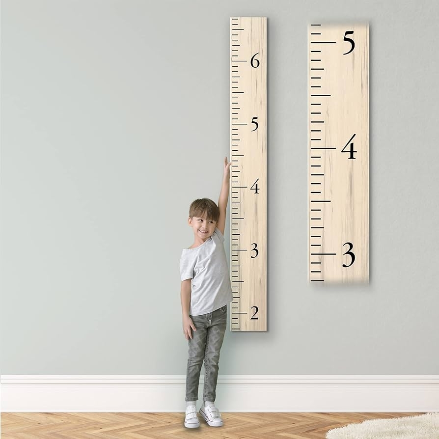 Custom Aspen Tree Growth Chart Hand Painted Pine Wood Wall Ruler Etsy