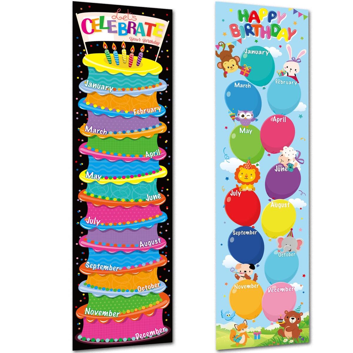 Amazon Happy Birthday Poster Chart Birthday Bulletin Board Decorations Let S Celebrate Your Birthday Cutouts For Calendars Bulletin Boards Classrooms Kids Easter Nursery Homeschool Kindergarten Office Products