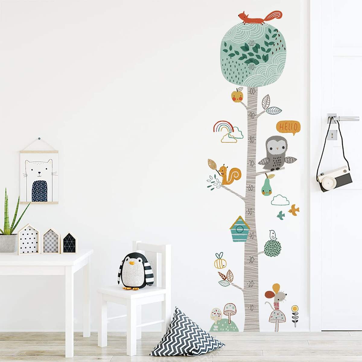 Amazon Kids Height Measurement Growth Chart Wall Stickers Cartoon Animals Lion Giraffe Elephant Cat Zebra Rhino Height Measure Decals Hanging Ruler Decor For Home Wall Baby Bedroom Playroom Classroom A Baby