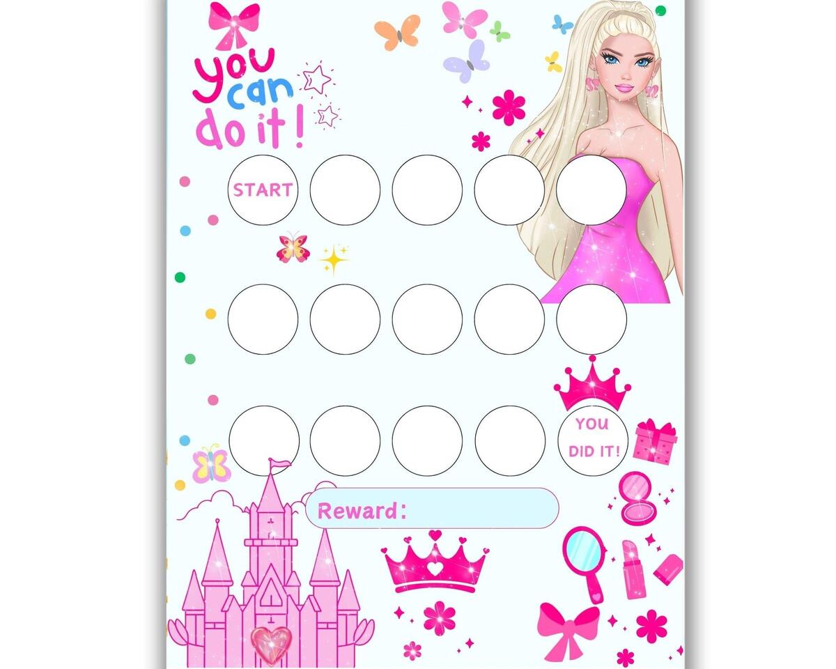 Barbie Reward Chart Etsy