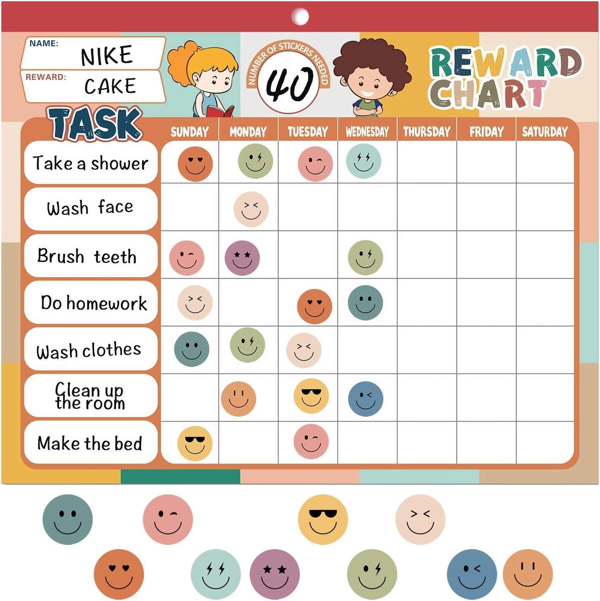 Boho 32 Chore Charts Behavior Reward Chart Liberia Ubuy