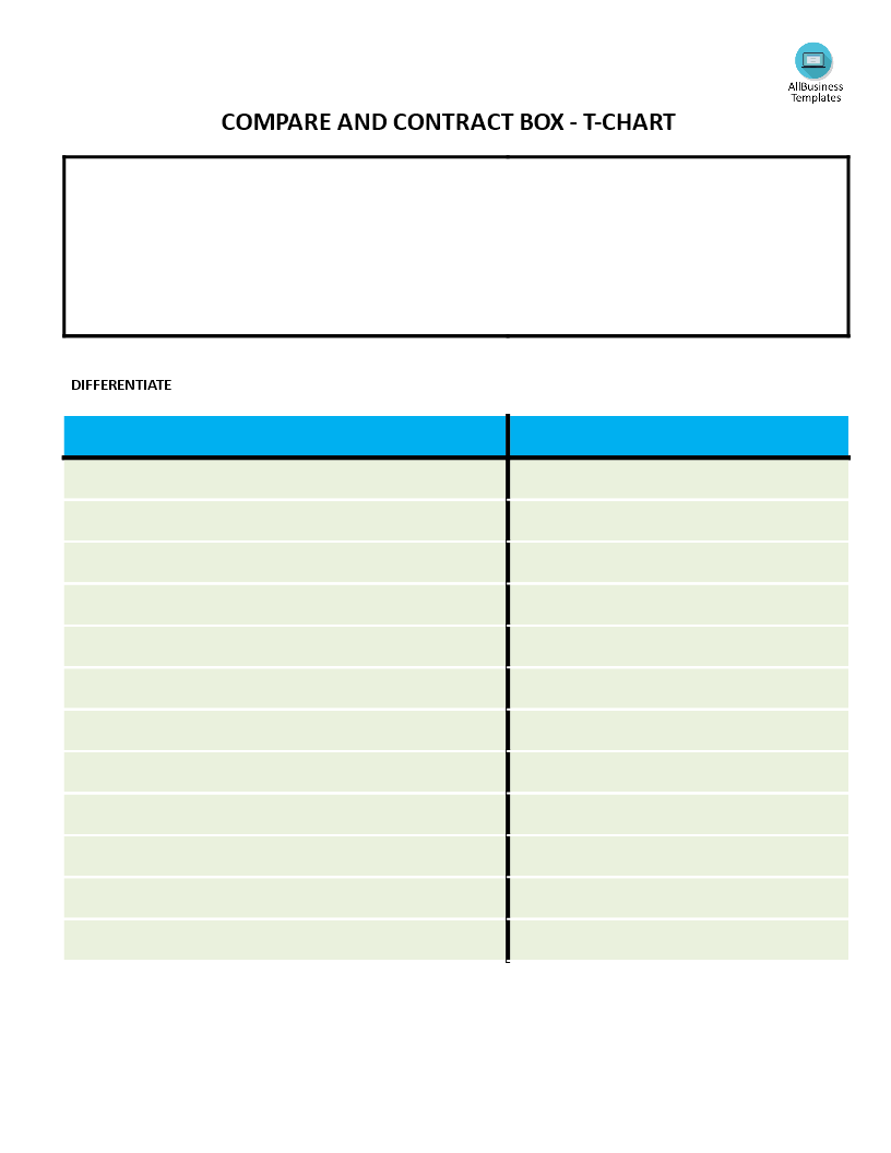 Box And T Chart Template Templates At Allbusinesstemplates