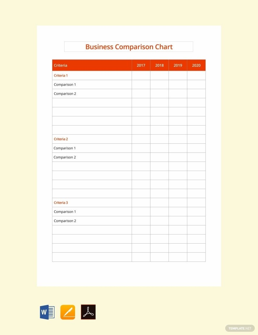 Business Comparison Chart Template In Word Pages PDF Google Docs Download Template Business Comparison Chart Template In Word Pages PDF Google Docs Download Template