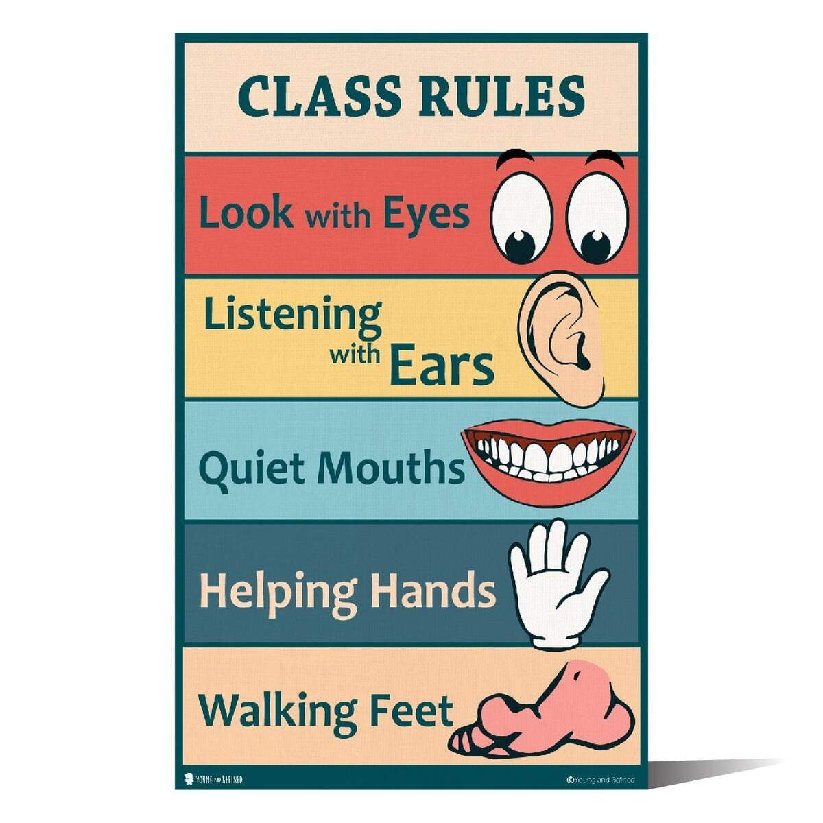 Classroom Rules Sign Chart LAMINATED EXTRA LARGE By Teachers For Young Students Learning In Kindergarten Nursery Pre School Young N Refined Walmart