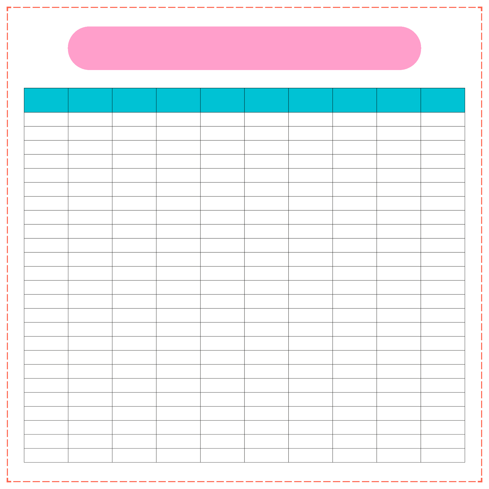 Frequency Table Templates