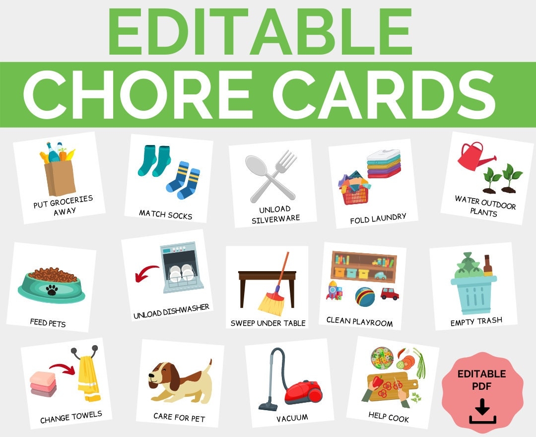 Free Customizable Chore Chart Templates To Print Canva