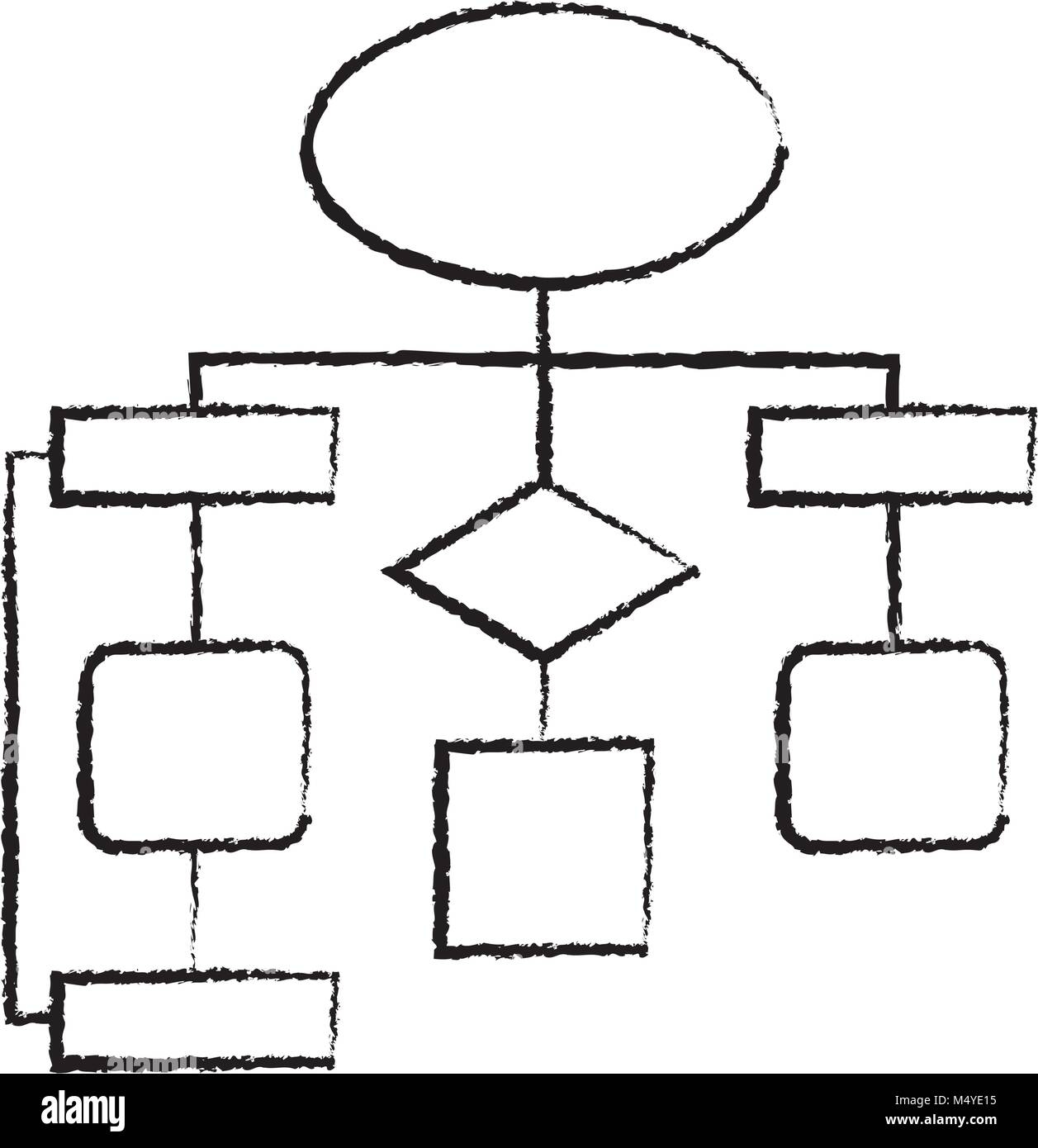 Diagram Flow Chart Connection Empty Stock Vector Image Art Alamy