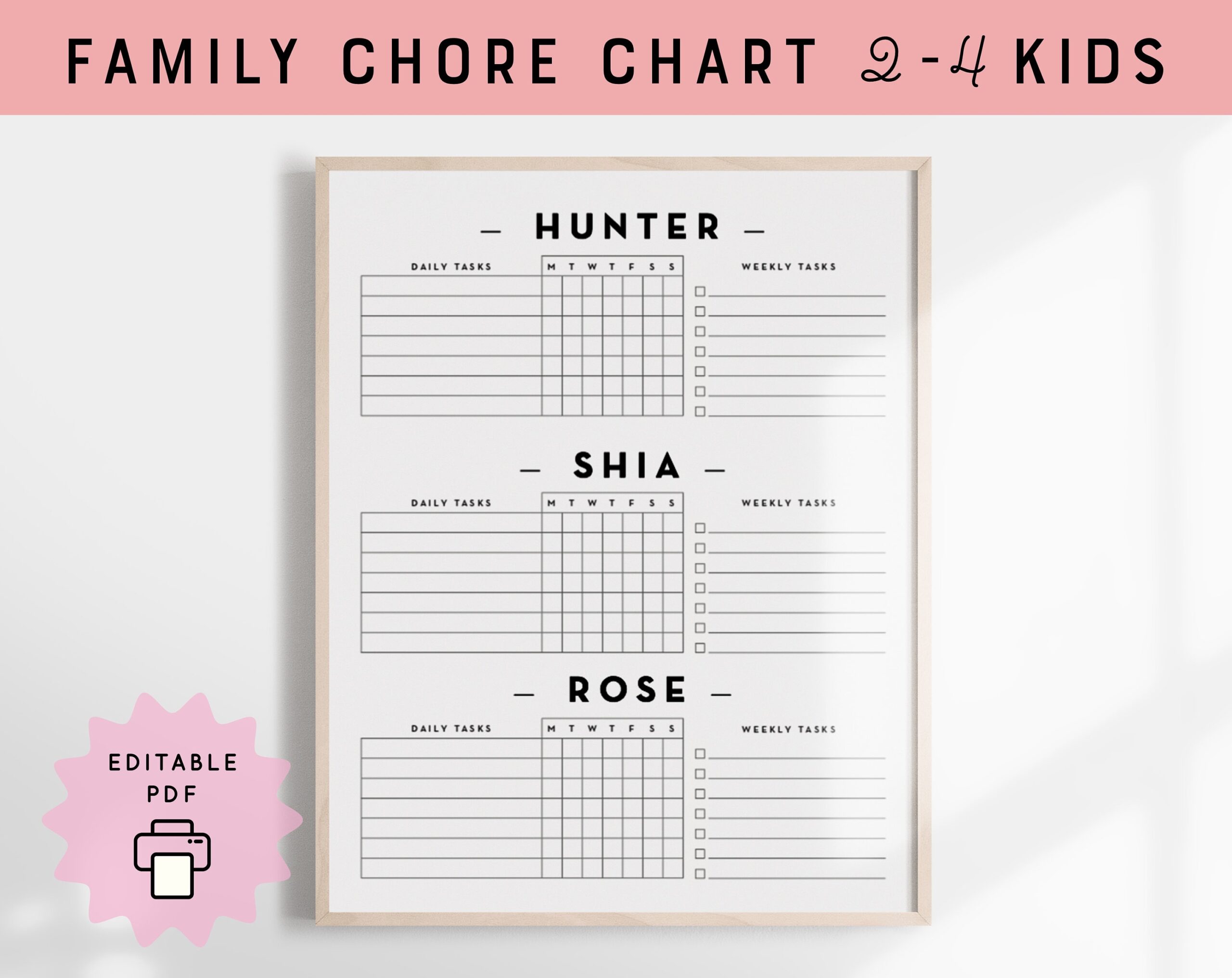 Free Customizable Chore Chart Templates To Print Canva
