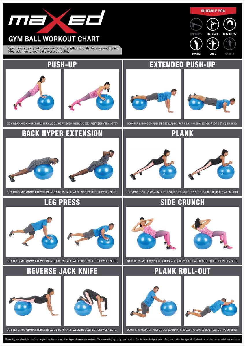 Exercises Pdf Workouts With Medicine Ball Full Body Printable Yoga Swiss Ball Work Out Ball Exercise Ball Stability Ball
