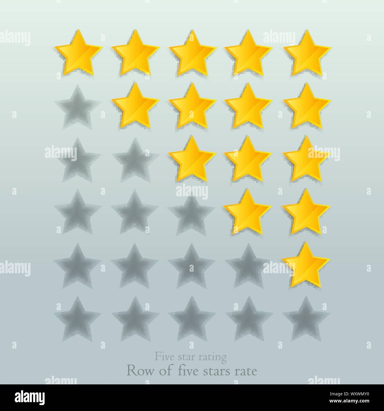 Five Stars Rate Row Collection Rank Status Elements Statistic Review Rating Chart Flat Cute Cartoon Golden Stars Set For Web And Print Stock Vector Image Art Alamy Little Princess Reward Chart For Kids 100 Gold Star Stickers Good Behaviour EBay