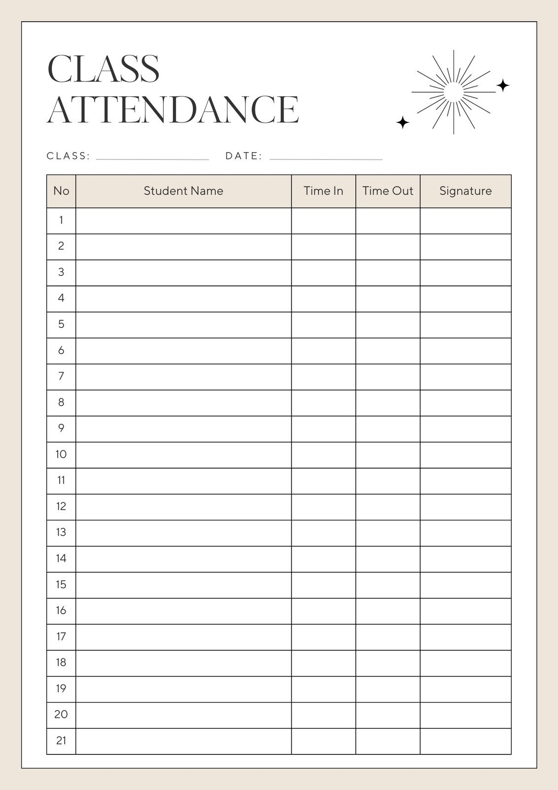 Free Attendance Spreadsheet Templates