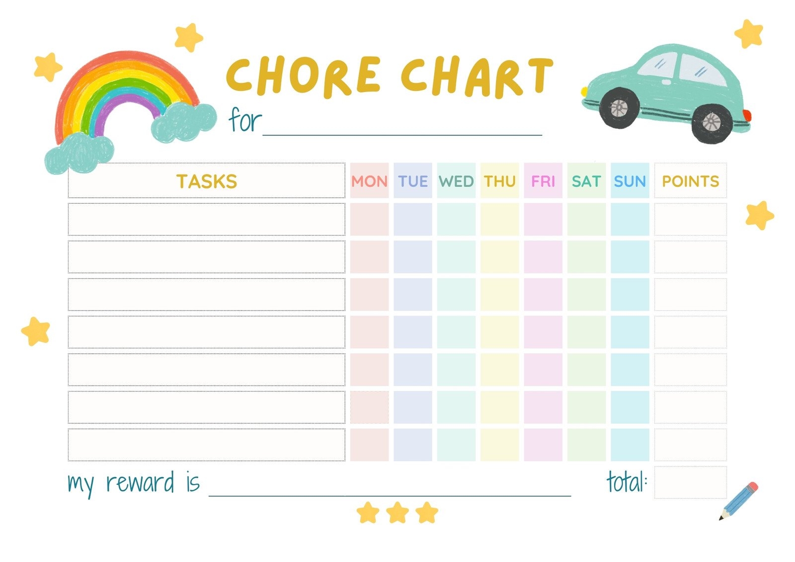 D FantiX Reward Chart For Kids Magnetic Home Behavior Chore Chart School Supplies With Stickers Walmart Business Supplies