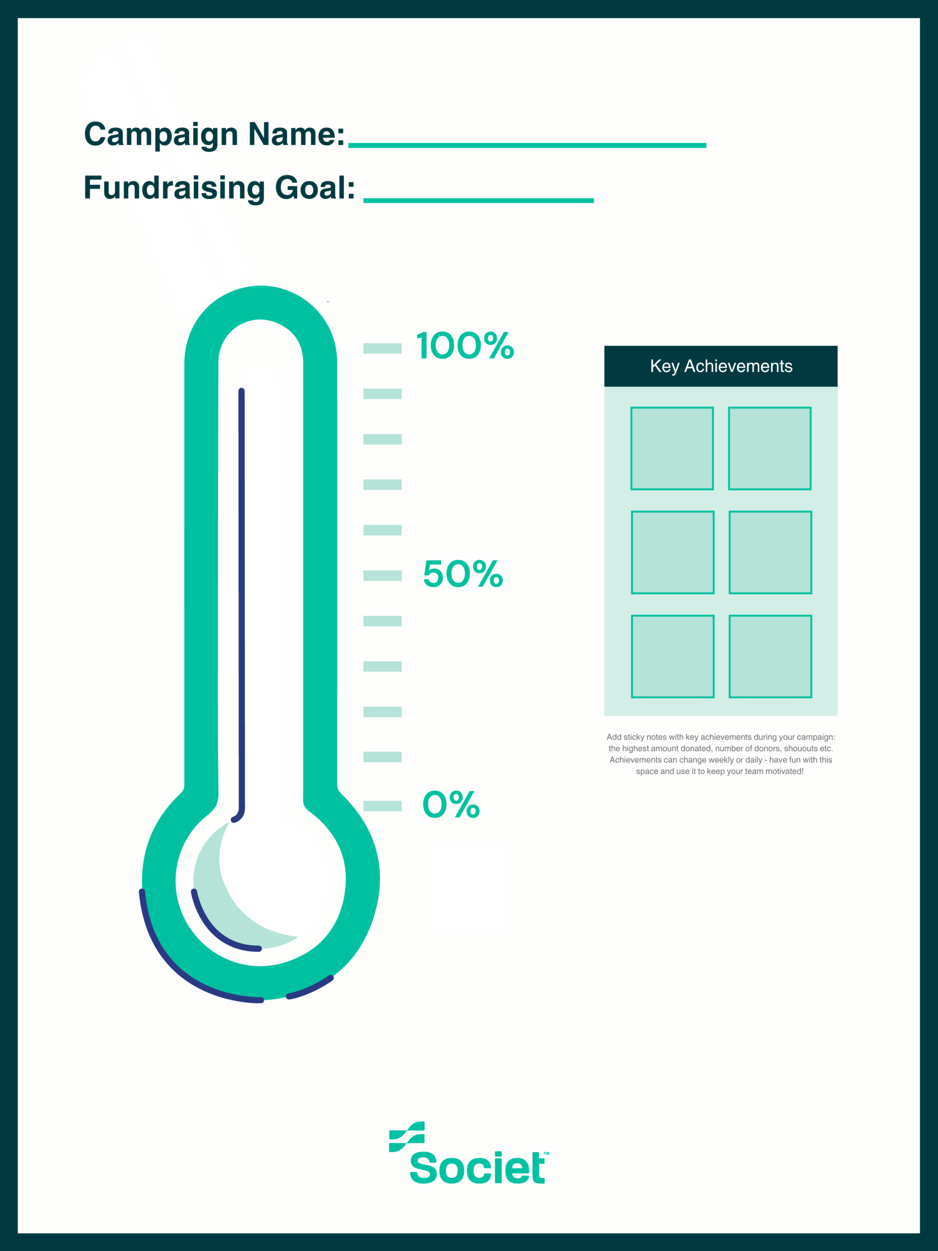 Free Fundraising Thermometer Societ Nonprofit Solutions