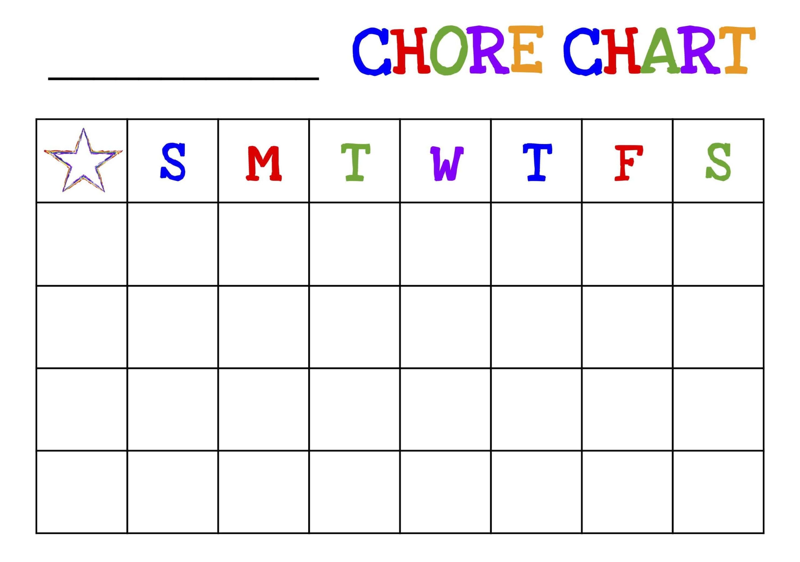 Free Printable Chore Chart For Kids