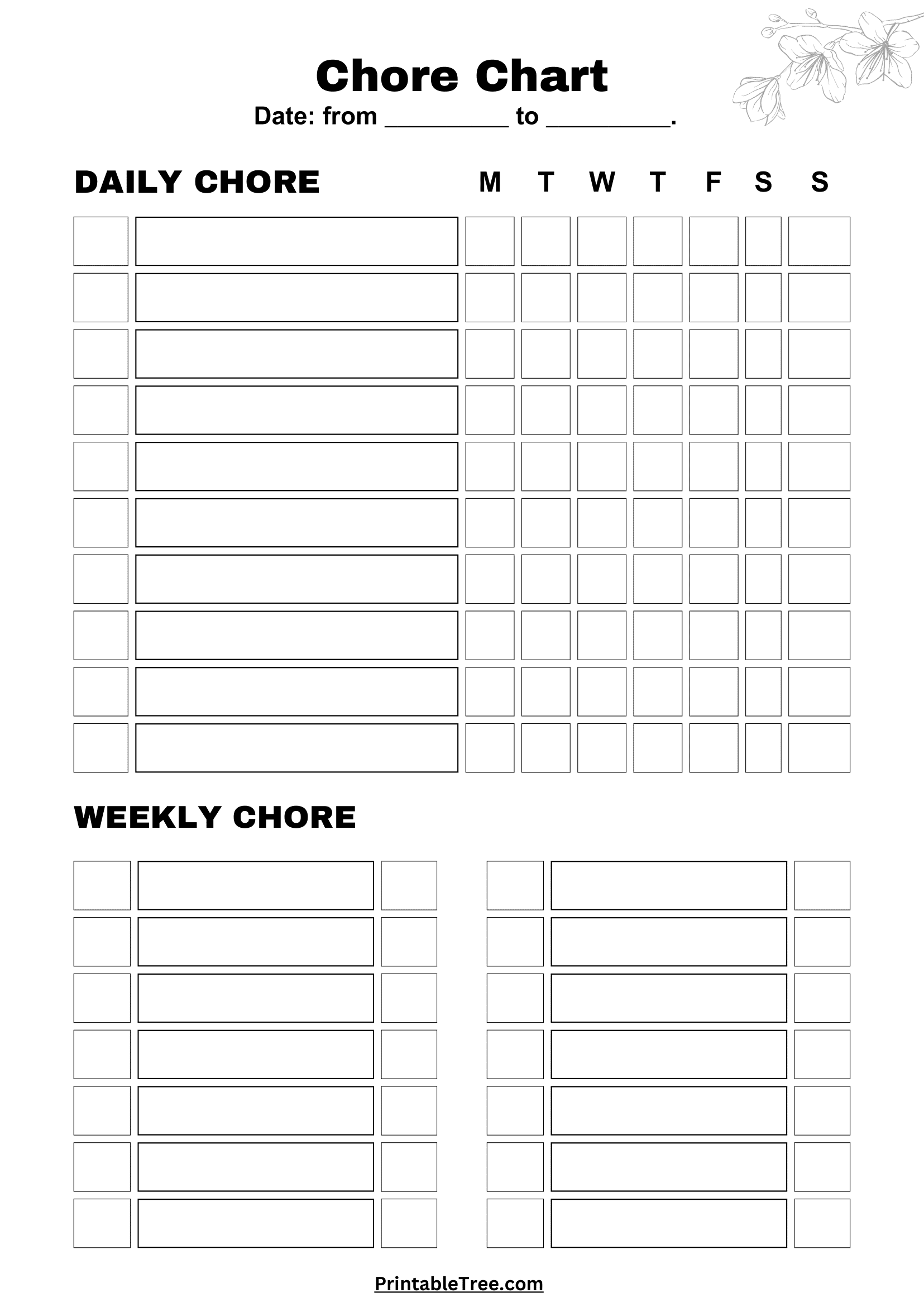 Weekly Chore Schedule With A Printable Chore Chart Home Ec 101