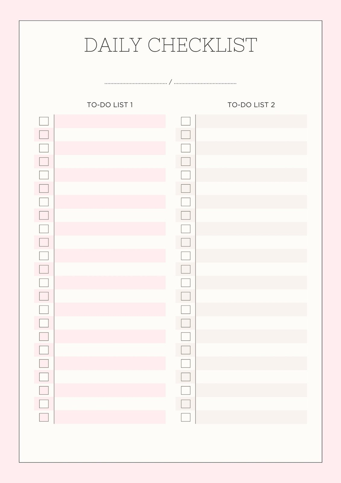 Printable Daily Task List Manage Medical Personal College Work Tasks Productivity Tracker Instant Download Etsy