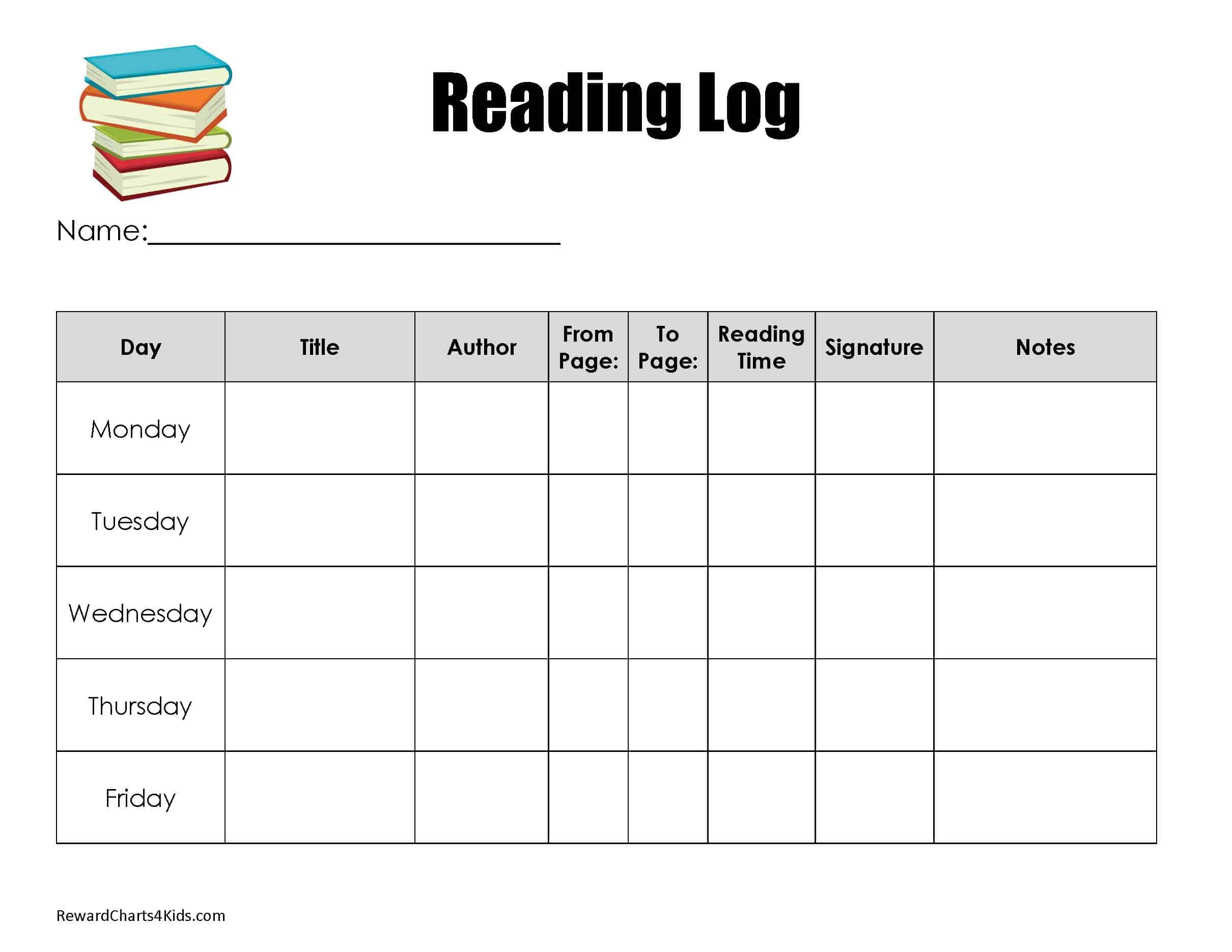 The 2023 Printable Reading Log Everyday Reading