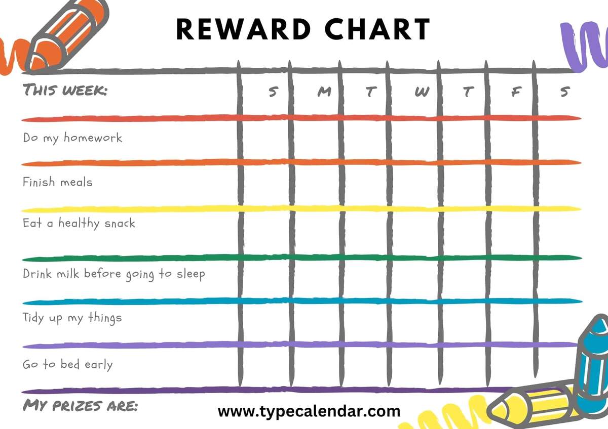 Free Printable Customizable Reward Chart Poster Templates Canva