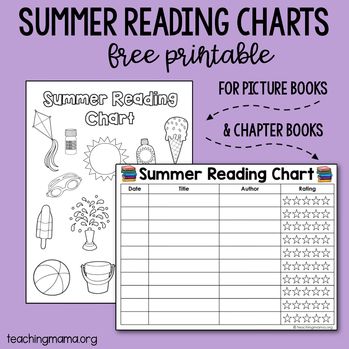 Free Summer Reading Charts Teaching Mama