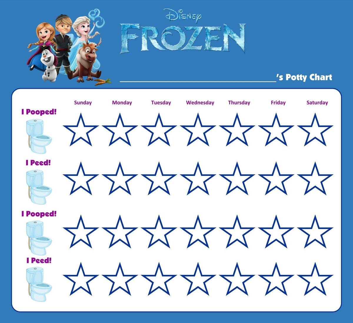 Frozen Potty Charts 10 Free PDF Printables Printablee Worksheets Library