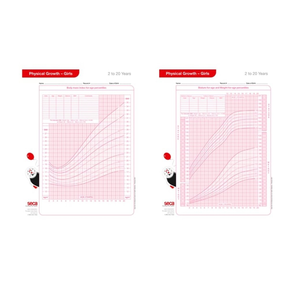 Amazon Seca 406G Growth Charts Girls 2 20 Years Pack Of 100 Baby