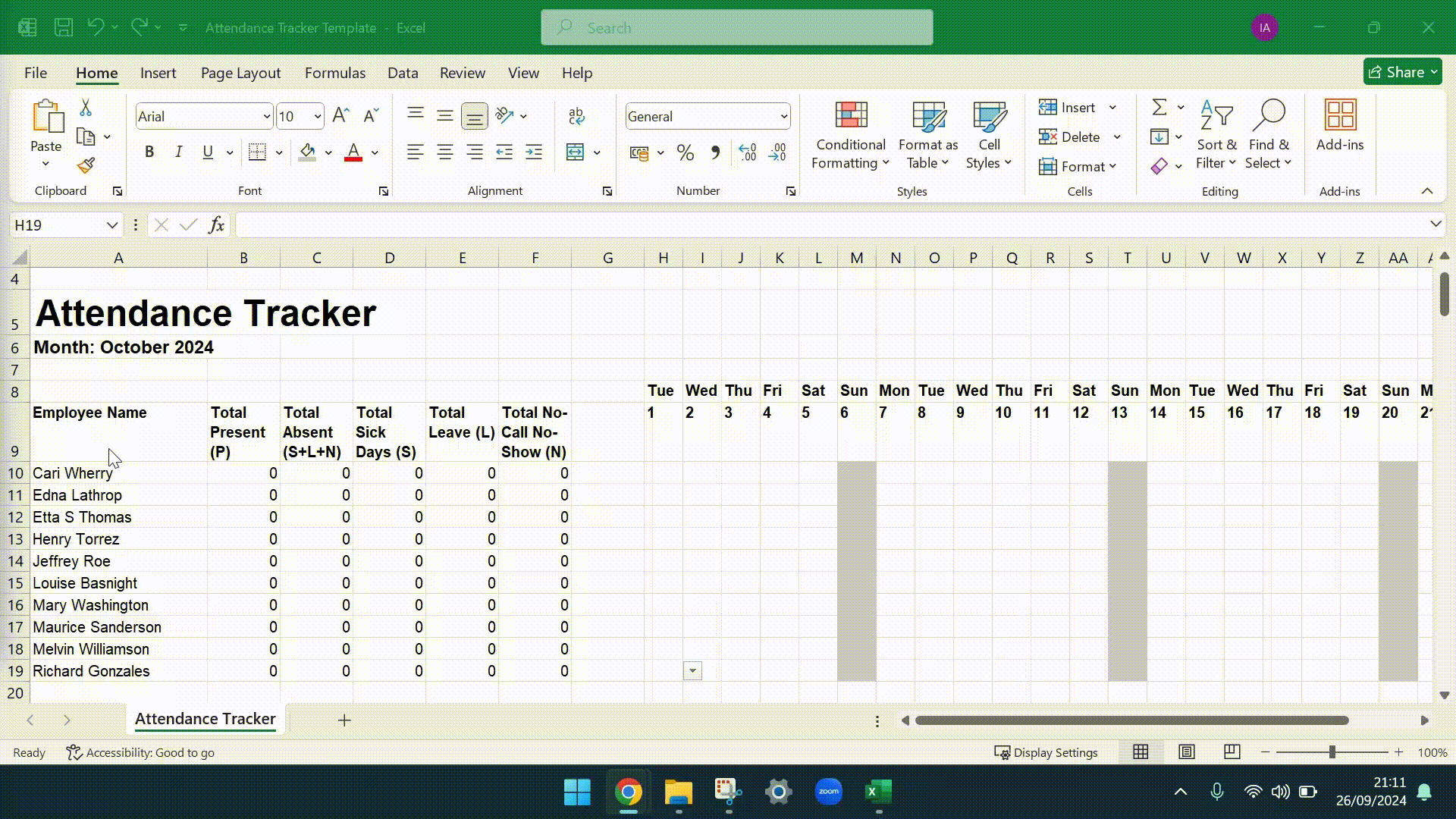 How To Make An Attendance Sheet In Excel Free Template