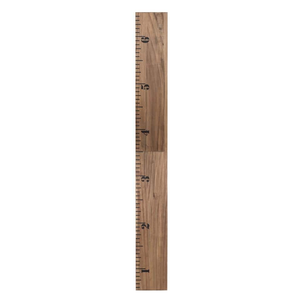 Kate And Laurel Rustic Brown 6 5 Ft Wooden Growth Chart 211753 The Home Depot
