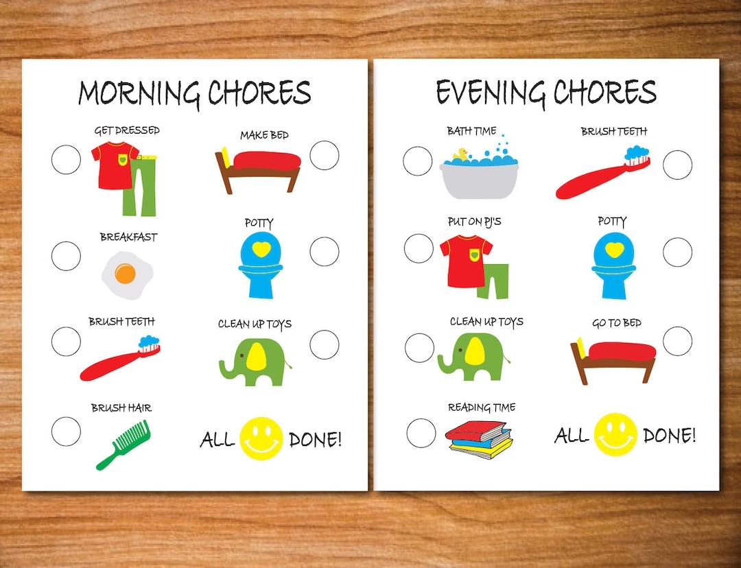 Free Routine Activity Charts Customizable For Your Family