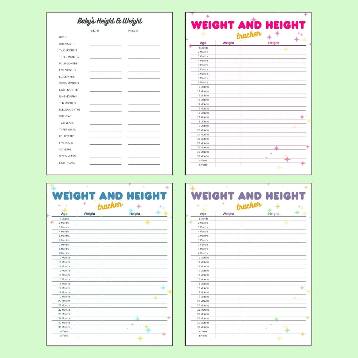 Free Height Chart Templates Editable And Printable