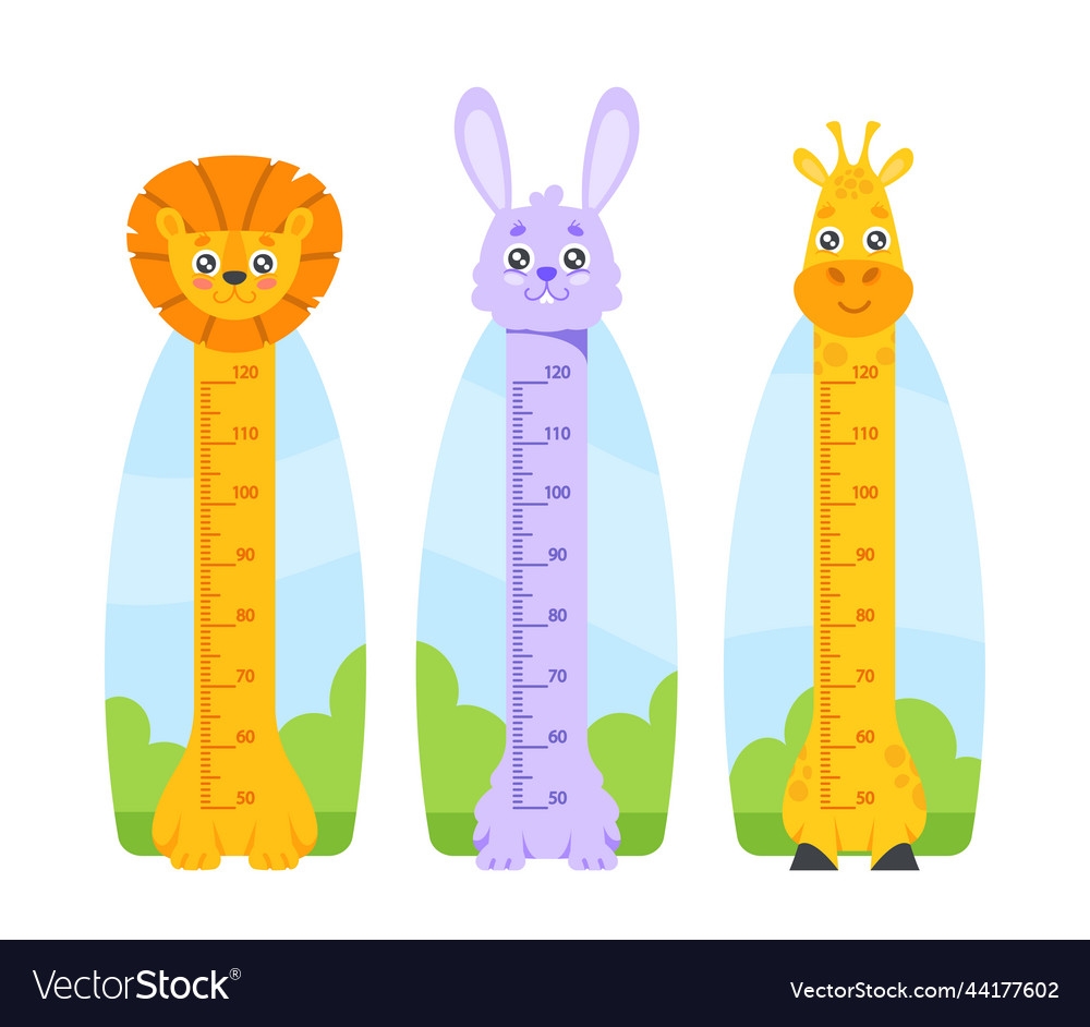 Kids Height Chart Vector Isolated Illustration With Lions Royalty Free SVG Cliparts Vectors And Stock Illustration Image 142937637