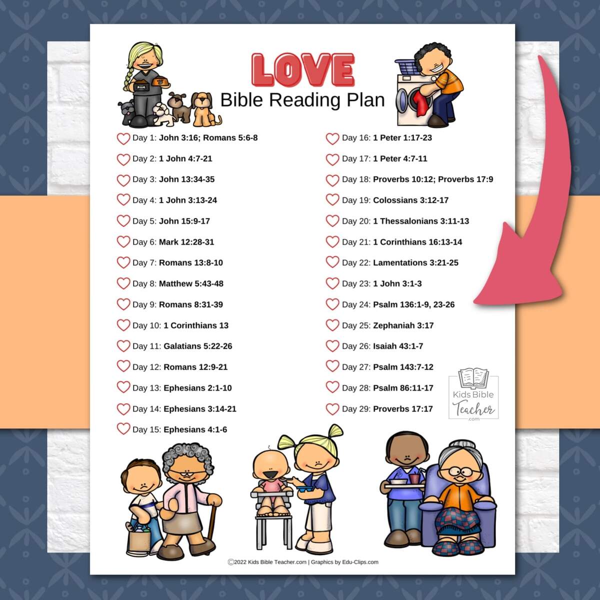 Love Bible Reading Plan Kids Bible Teacher