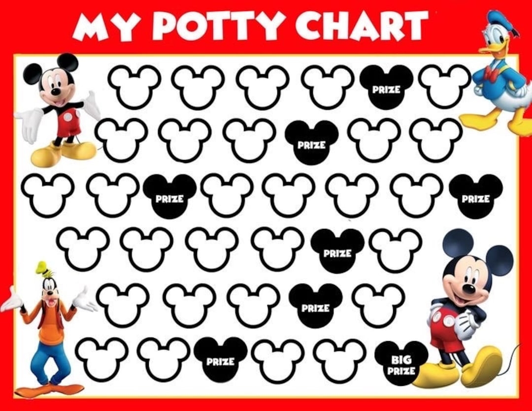 Mouse Potty Training Chart Printable Etsy