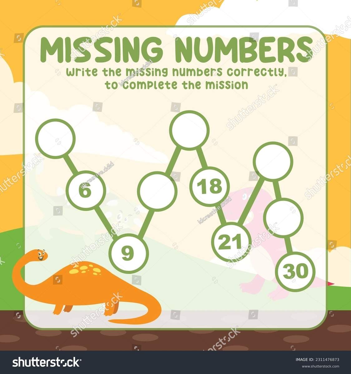 Missing Number Worksheet Preschool Children Write Stock Vector Royalty Free 2311476873 Shutterstock Missing Number Worksheet Preschool Children Write Stock Vector Royalty Free 2311476873 Shutterstock