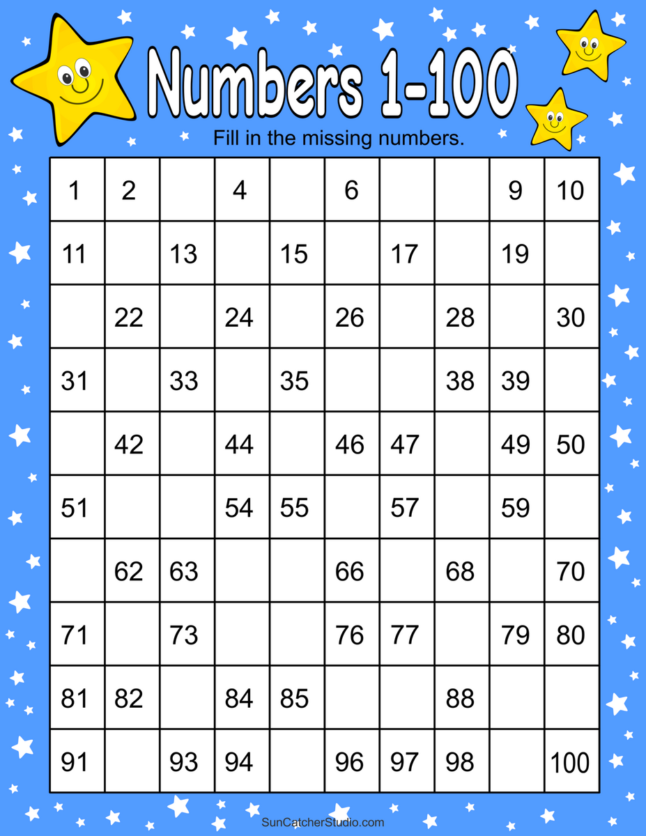 Printable Hundreds Chart With Missing Numbers Workybooks Workybooks