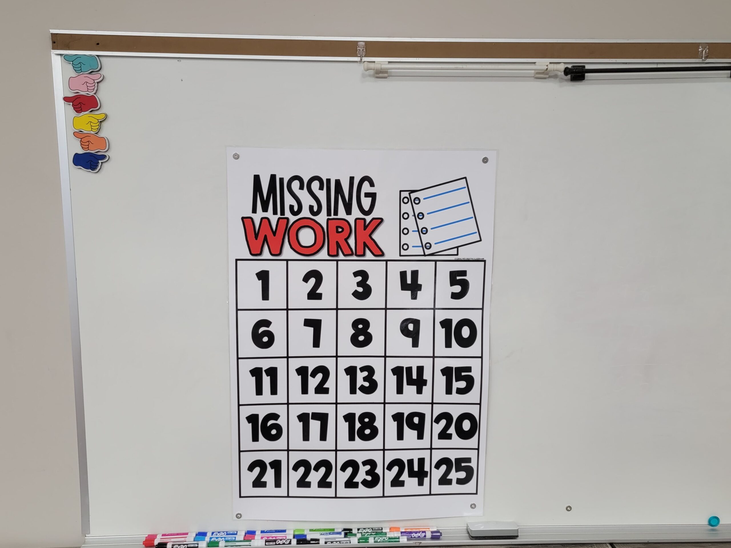 Missing Work Anchor Chart Hard Good Option 2 Number To 25