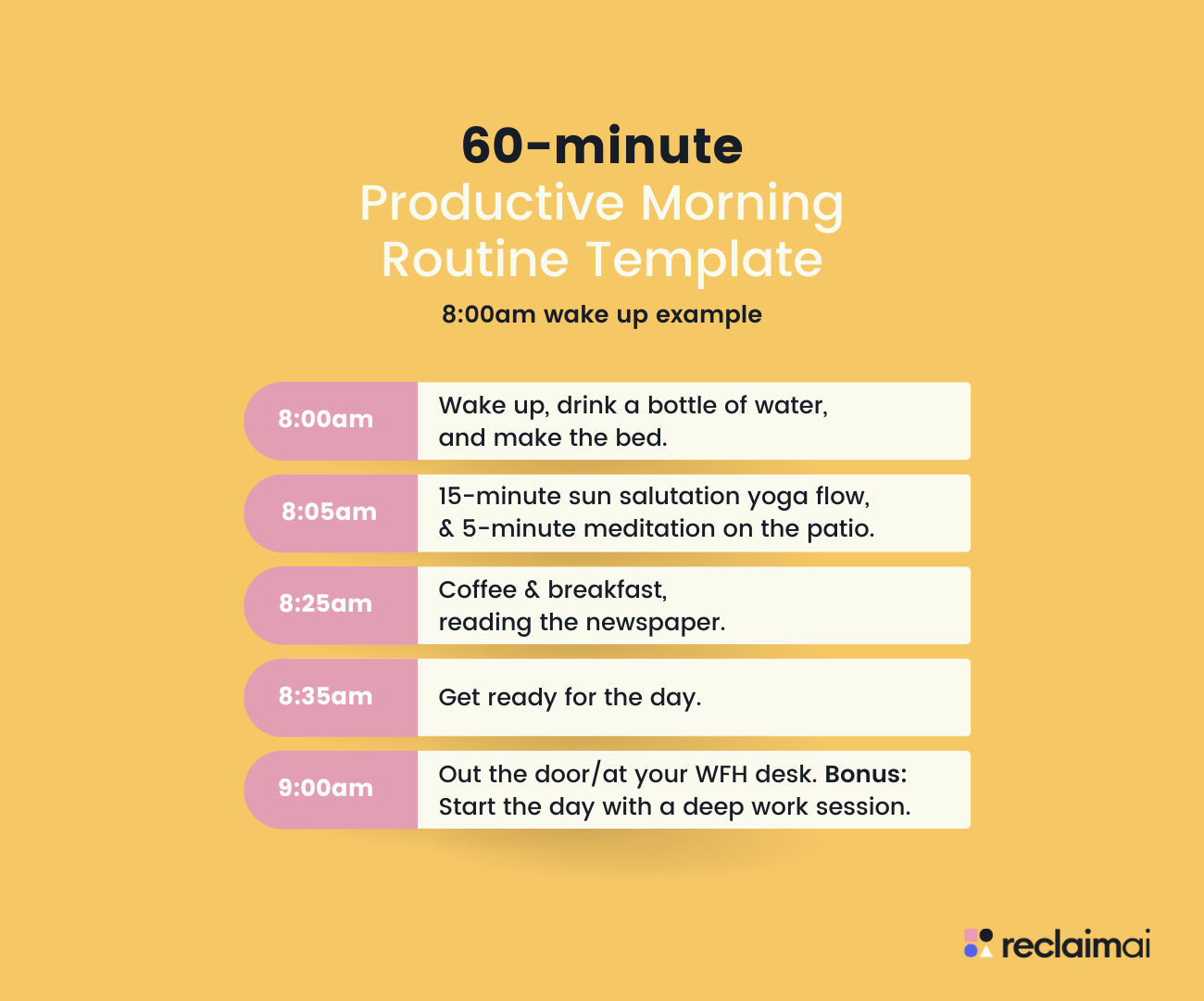 Morning Routine Checklist 10 Ideas For 2025 Free Templates Reclaim Morning Routine Checklist 10 Ideas For 2025 Free Templates Reclaim