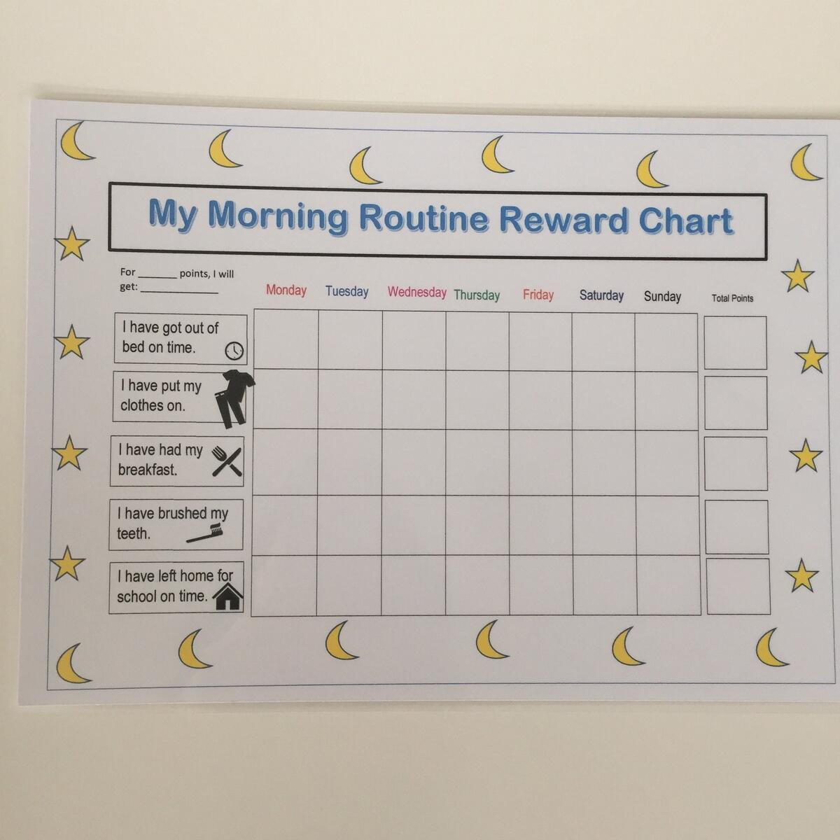 My Morning Routine Digital Download Beahviour Management Routines Reward Charts Preschoolers Children Special Educational Needs eyfs Etsy Australia