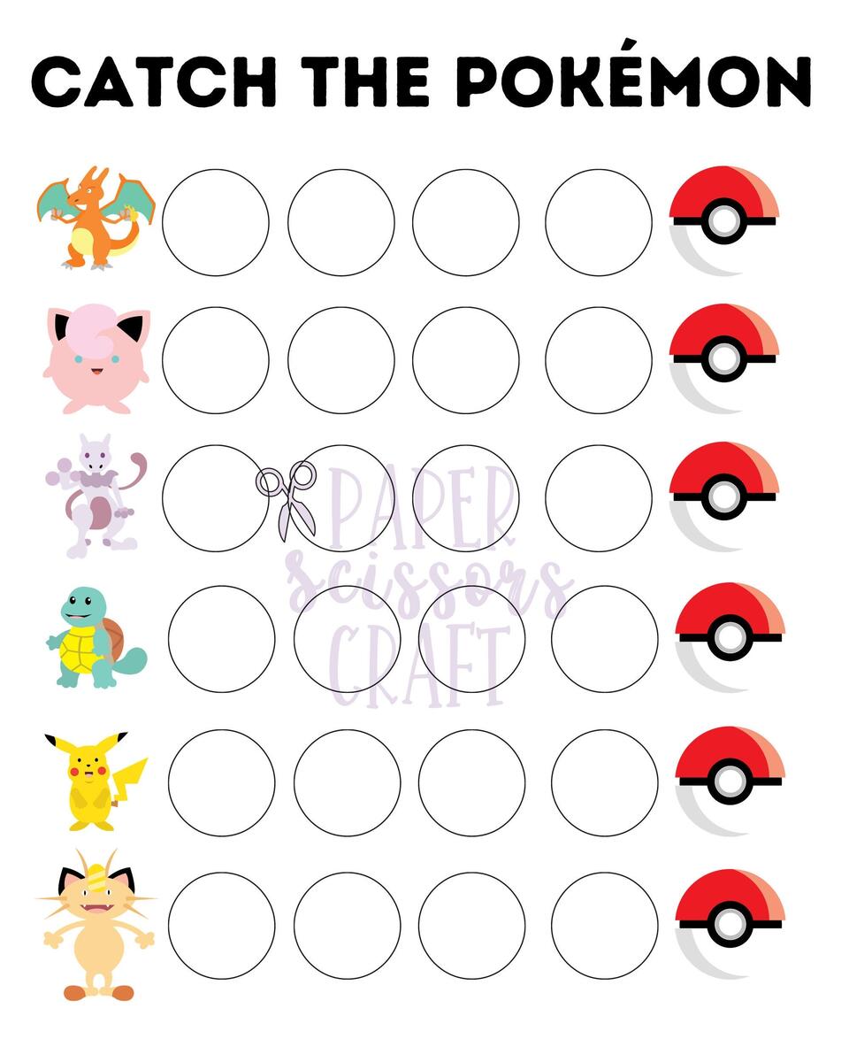 Pok Mon Chore Chart For Toddlers And Kids Chore Chart For Kids Accountability Chart For Kids Etsy Australia