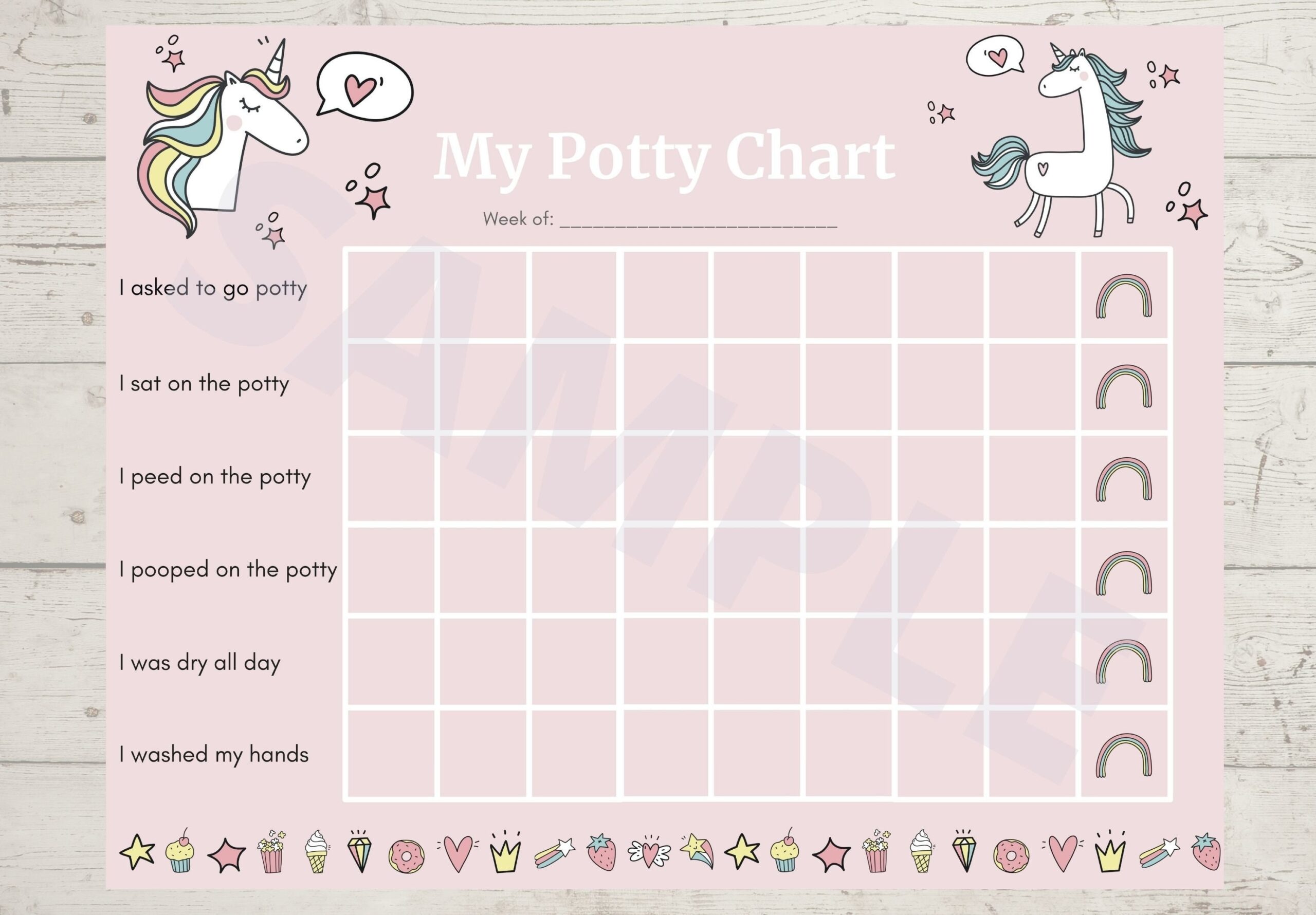 Potty Training Rewards Printable Unicorn Potty Training Chart Potty Sticker Chart Toddler Potty Training Books