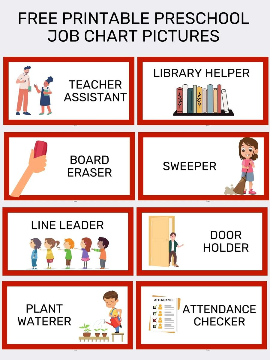 Preschool Job Chart Clip Art 5840768 Clipart Library